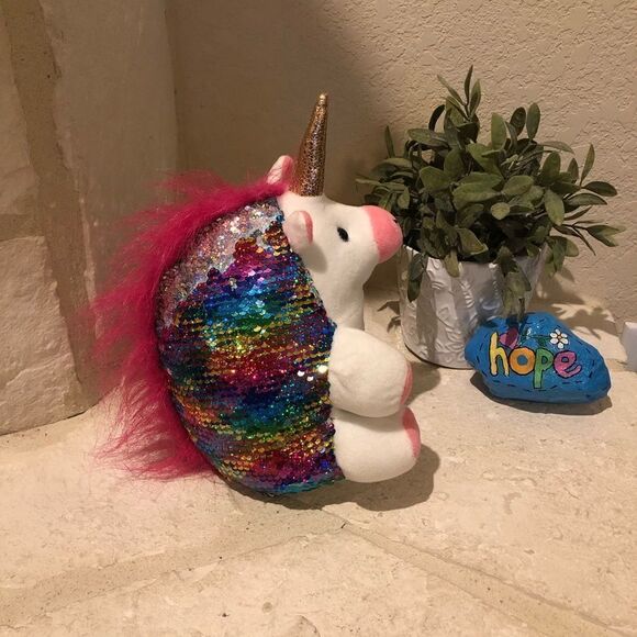 Creativity for Kids Sparkles The Unicorn weighted Plush Toy - Picture 3 of 8